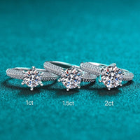 Moissanite Engagement Rings-Classic Solitaire Rings-RM011