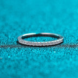 Moissanite Band Ring; Slim Thin stackable Band ring