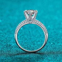 Moissanite Engagement Rings-Classic Solitaire Rings-RM011