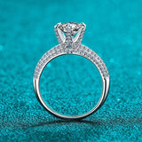 Moissanite Engagement Rings-Classic Solitaire Rings-RM011