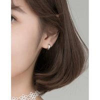 Solid Silver Small Huggie Earrings-SH005