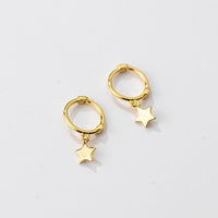 Stars Drop Huggies Earrings-SH023