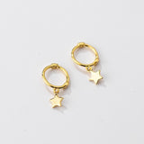 Stars Drop Huggies Earrings-SH023