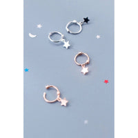 Stars Drop Huggies Earrings-SH023