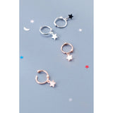 Stars Drop Huggies Earrings-SH023