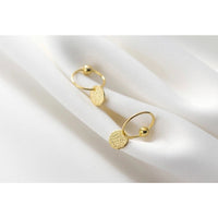 Matte Glossy Flake Drop Huggie Earrings-SH009