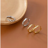 Diamonds Cuts Geometric Huggie Earrings-SH037