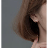 Crystal Bow Huggie Hoop Earrings
