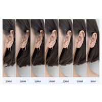 Thin Small Medium Hoop Earrings-SH022