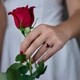 Heart Shape Simulated Diamonds Engagement Ring