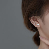 Solitaire CZ Screw back Studs Earrings -ESB006