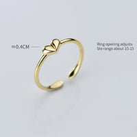 Stackable Small heart Slim Knuckle Rings-Thin Pinky Rings