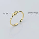 Stackable Small heart Slim Knuckle Rings-Thin Pinky Rings