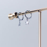 Stars Drop Huggies Earrings-SH023
