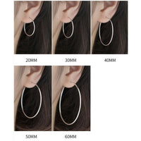 Thin Small Medium Big Hoop Earrings-SH022