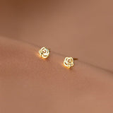 Tiny Rose Flower Stud Earrings