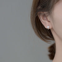 Flower Small Hoop Huggie Earrings-SH028