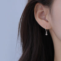 Small Dangle Huggie Hoop Earrings