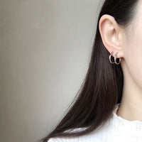 Solid Silver latch-back Hoop Earrings