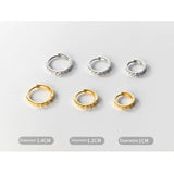 Diamonds Cuts Geometric Huggie Earrings-SH037