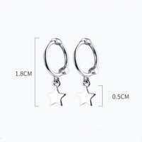 Stars Drop Huggies Earrings-SH023