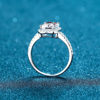 Moissanite Wedding Ring, Radiant Cut Statement Ring