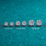 Six Prong Solitaire Studs Moissanite Diamonds Earrings