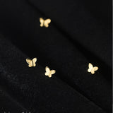 Tiny Butterfly Miniature Studs Earrings-SS009
