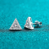 Triangle Moissanite Studs Earrings