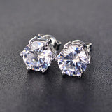 Solitaire Simulate Diamond Stud Earrings