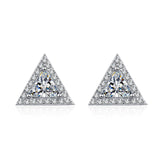 Triangle Moissanite Studs Earrings