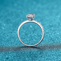 Moissanite Wedding Ring, Emerald/Radiant Cut Statement Ring