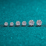 Six Prong Solitaire Studs Moissanite Diamonds Earrings-EM008