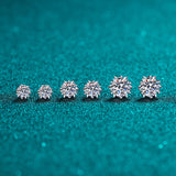 Six Prong Solitaire Studs Moissanite Diamonds Earrings