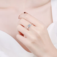 Moissanite Wedding Ring, Princess Cut Statement Ring