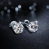 Solitaire Simulate Diamond Stud Earrings