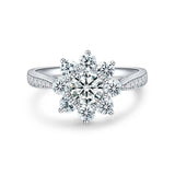 Icy Flower Simulate Diamond Ring