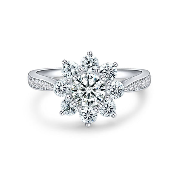 Icy Flower Simulate Diamond Ring