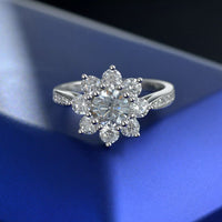 Icy Flower Simulate Diamond Ring