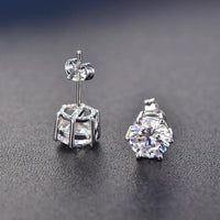 Solitaire Simulate Diamond Stud Earrings