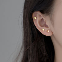 Tiny Butterfly Miniature Studs Earrings-SS009