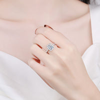 Moissanite Wedding, Radiant Cut Statement Ring-RM015