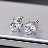 Solitaire Simulate Diamond Stud Earrings