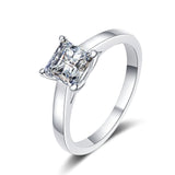 Moissanite Wedding Ring, Princess Cut Statement Ring