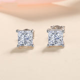 Solitaire Moissanite Diamonds Studs Earrings - EM013
