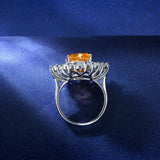 Giant Flower Simulate Diamond Ring-Orange