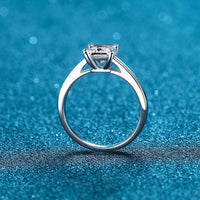 Moissanite Wedding Ring, Princess Cut Statement Ring