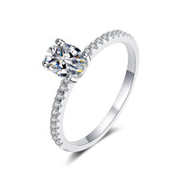 Moissanite Wedding Ring, Oval Cut Statement Ring-RM019