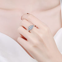 3 Carat Moissanite Wedding Ring, Emerald/Radiant Cut Statement Ring