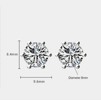 Solitaire Simulate Diamond Stud Earrings